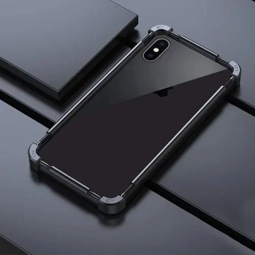 Marco Protector de Teléfono de Metal Maquinista iPhone Xs / X (Negro)