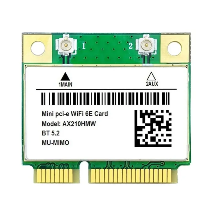 MARKELL AX210HMW WiFi WiFi Card 6E Mini PCI-E AX210 802.11Ax/AC 2.4G/5G/6G BT5.2 Adapter Without for Laptop