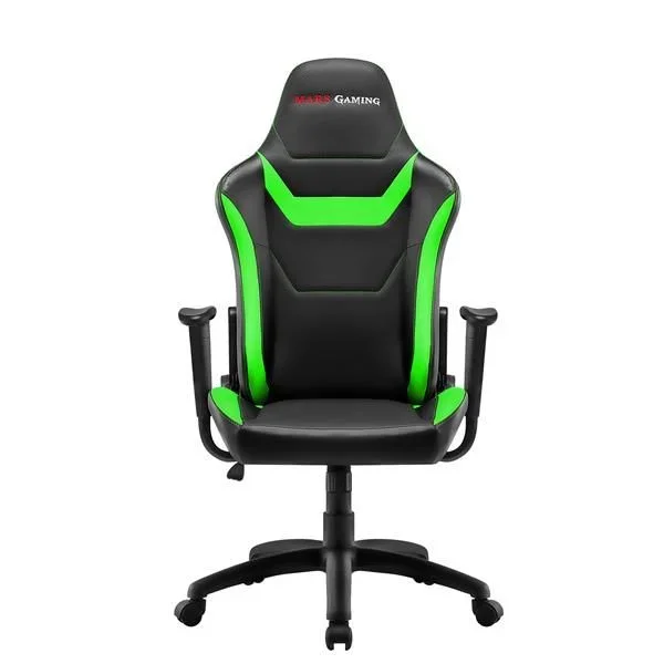 Mars Gaming MGC218BG silla para videojuegos Silla para videojuegos universal Asiento acolchado Negro, Verde