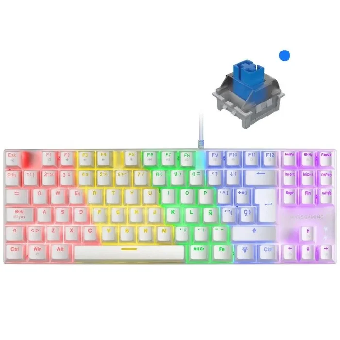 Mars Gaming MK80 teclado USB QWERTY Español Blanco