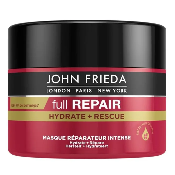 Mascarilla reparadora para mujer / John Frieda / Full Repair 250 ml, repara el daño, fortalece el cabello débil y restaura brillo y suavidad en profundidad