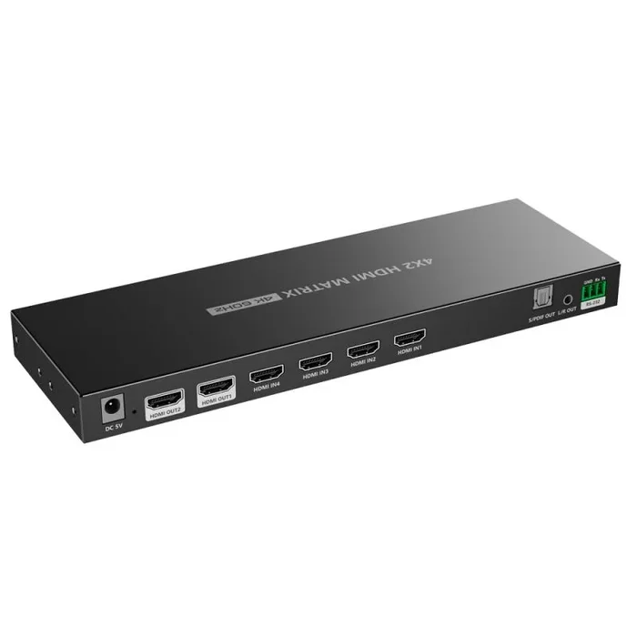 Matriz Hdmi 4entradas A 2salidas 4k@60hz Hdmi-mx-4×2-4k60