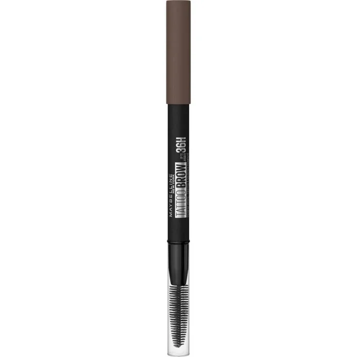 Maybelline New York, Lápiz de cejas Tattoo Brow 36H, Cejas rellenas y naturales, Larga duración, Resistente al agua, Tono 07 Deep Brown, 0.73 g