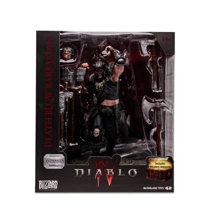 McFarlane Diablo IV Collection, Escultura Barbaro, Figura del Videojuego decorativa 15cm con accesorios y un arma de juguete secreta, para fans coleccionistas, 14 años, Bizak (64386721)