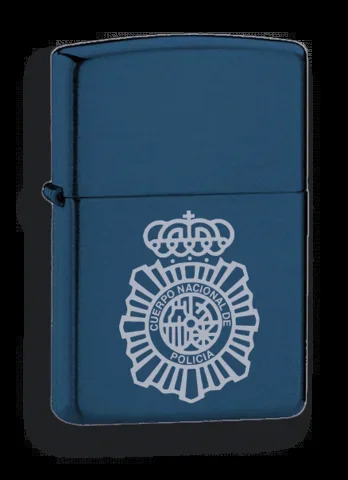 Mechero de gasolina Cuerpo Nacional de Policía en metal color azul 33541GR4017
