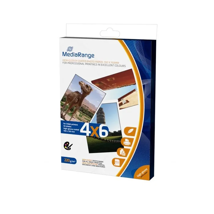 MediaRange MRINK104 papel fotográfico Blanco De alto brillo