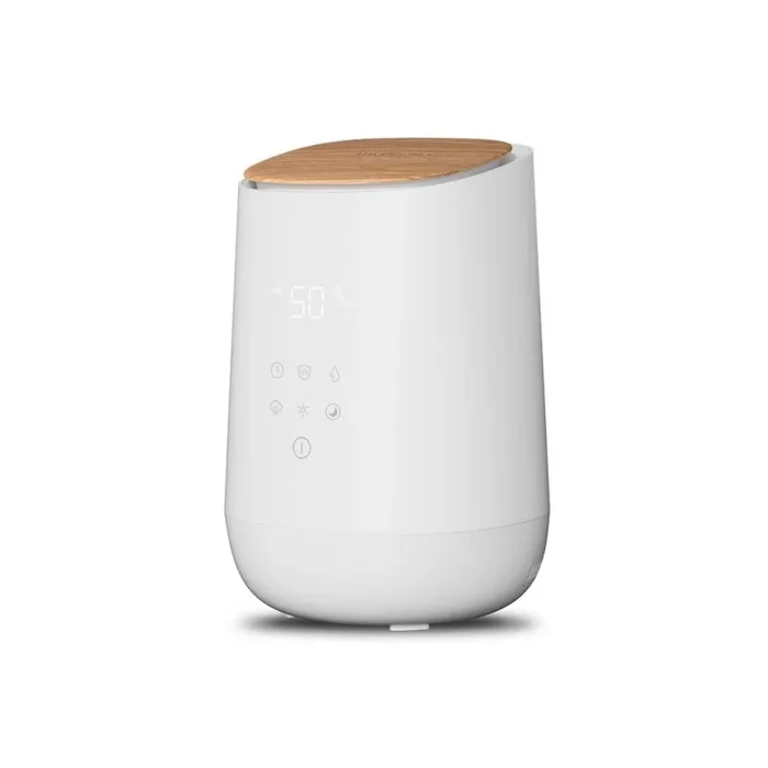 Medisana AH 680 humidificador con ultrasonidos, nebulizador con temporizador para dormitorio, salón y habitación de niños, modo sueño silencioso, incluye esponjas aromáticas para fragancias esenciales
