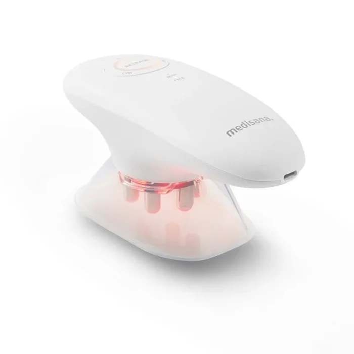 medisana VC 150 masajeador de ventosa para piel bonita y firme, dispositivo de masaje de ventosa con vacío, EMS y luz roja, masaje anticelulítico con drenaje linfático, aumenta flexibilidad de fascias