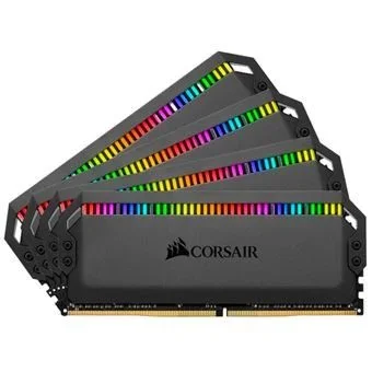 Memoria corsair ddr4 64gb 4x16gb pc 3200 dominator platinum rgb black cmt64gx4m4e3200c16