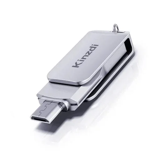 Memoria USB Kinzdi 32Gb Tipo-C Metal Twister Flash Disk V8 (Plata)