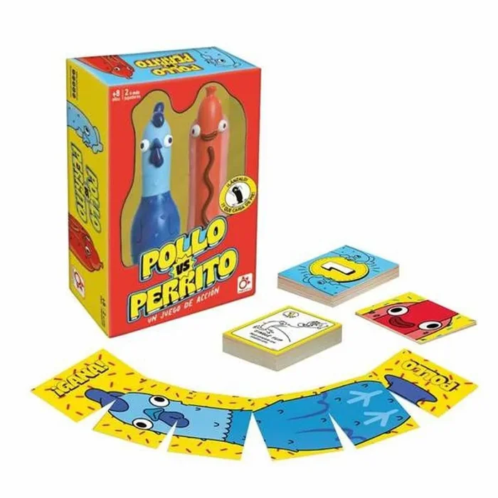 Mercurio – Pollo VS Perrito – Party Game de Acción Familiar – Completa Retos y Desafíos – Diversión para Niños, Adolescentes y Adultos – Ideal para Fiestas y Reuniones – Edad Mínima 10 Años