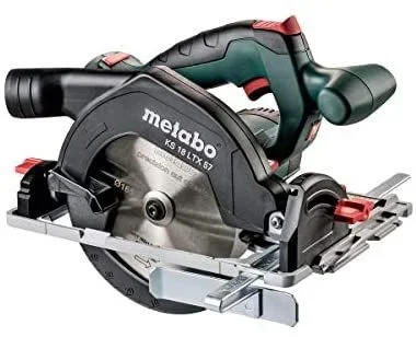 Metabo 601857840 601857840-Sierra Circular a batería 18V Ah Li-Ion KS 18 LTX 57 con maletín MetaLoc, 0 W, 18 V, Negro, Verde, Rojo, Plata