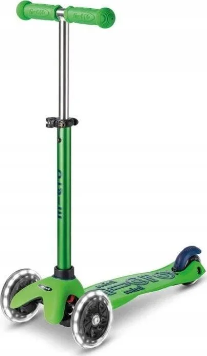 Micro hulajnoga mini deluxe led green blue