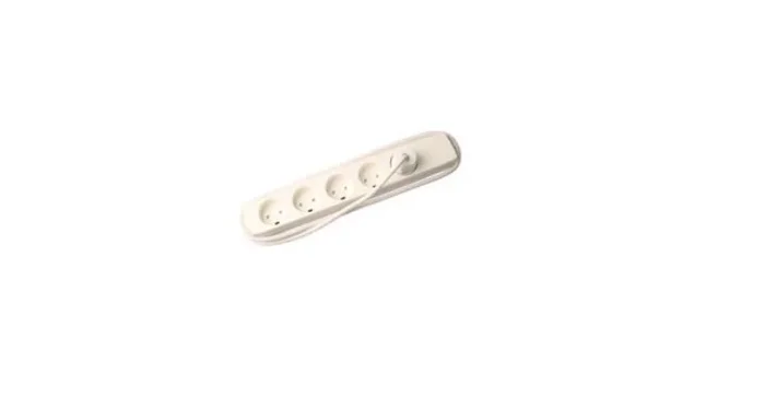 Microconnect GRU00510WEDB base múltiple 10 m 5 salidas AC Blanco