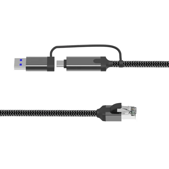 Microconnect MC-RJ45USBC-02 cambiador de género para cable USB-A / USB-C RJ45 Negro