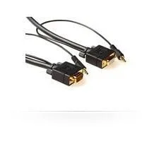 Microconnect MONGH5BMJ adaptador de cable de vídeo 5 m VGA (D-Sub) + 3,5mm Negro