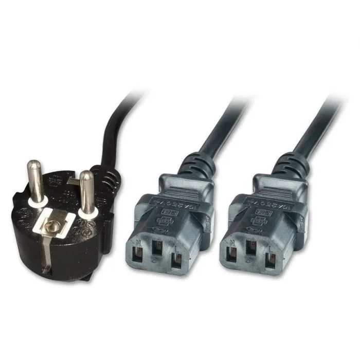 Microconnect PE011330 cable de transmisión Negro 3 m Acoplador C13 2 x