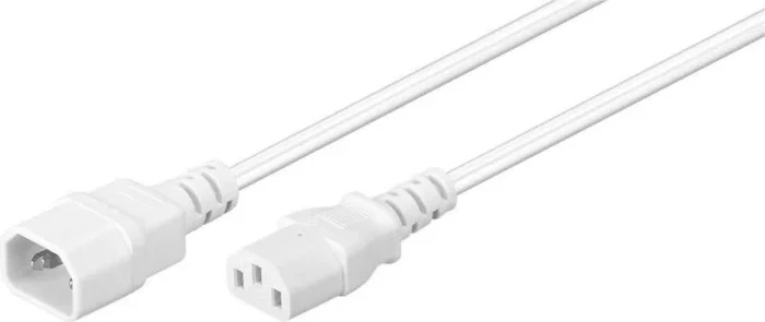 Microconnect PE040620W cable de transmisión Blanco 2 m C14 acoplador C13 acoplador
