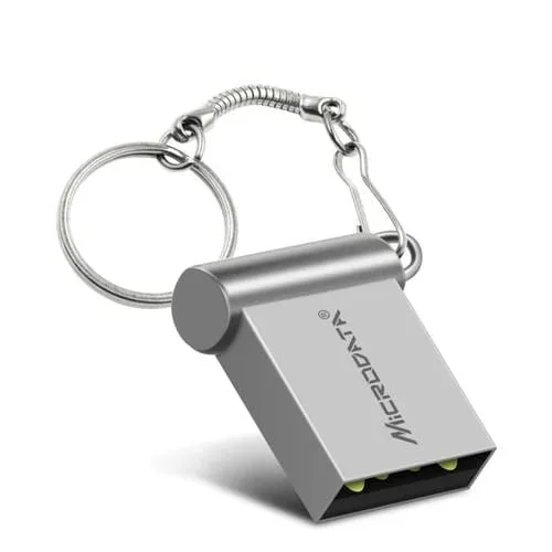 Microdata USB 2.0 32Gb Mini Disco U Computadora para Automóvil (Gris Plateado)