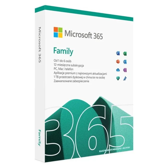 Microsoft 365 familia 1 x licencia suscripción polaca 1 año(s)