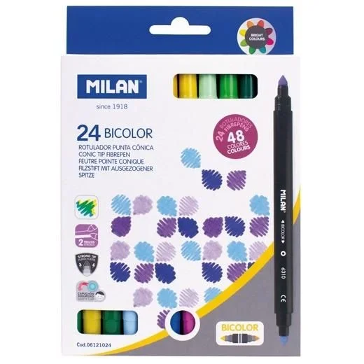 MILAN Set de Rotuladores, Multicolor, 1 Unidad (Paquete de 1)
