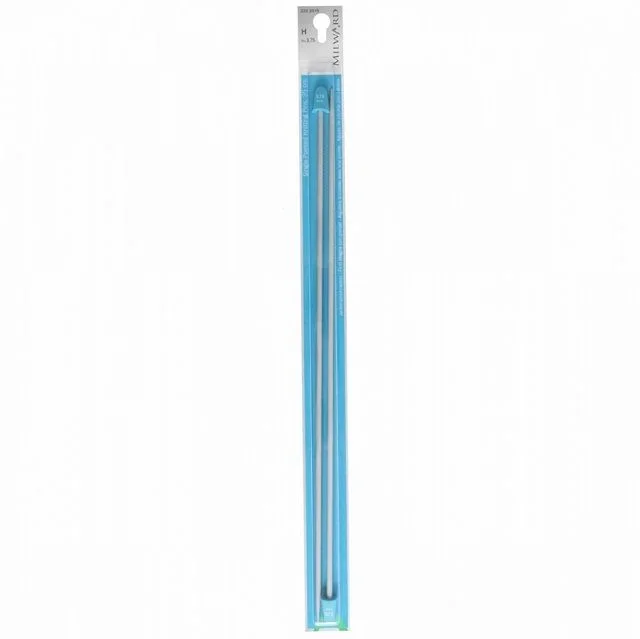 Milward 2222507 Agujas de Tejer de un Solo Punto, 35 cm, Aluminio, Plateado, 5,0 mm