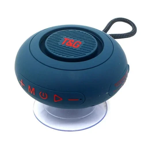 Minialtavoz inalámbrico portátil T&G Tg-442 TWS con Bluetooth y ventosa (Azul)