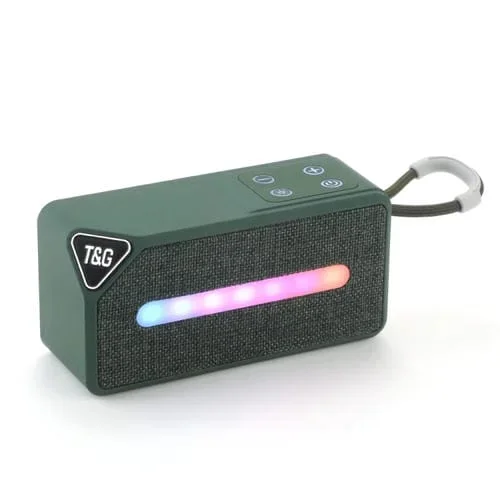 Minialtavoz Portátil Inalámbrico Bluetooth T&G Tg685 Luz Led Ambiental (Verde)