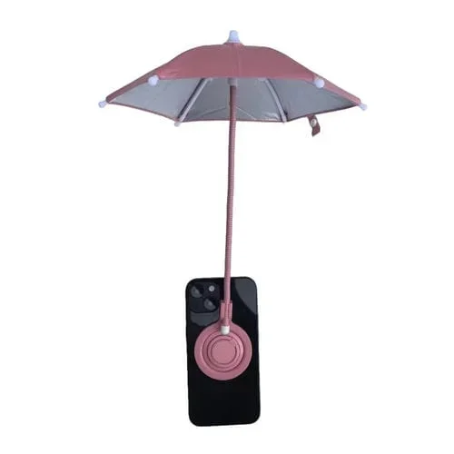 Miniparaguas Magnético Phon Resistente Al Agua con Anillo para el Dedo (Rosa)