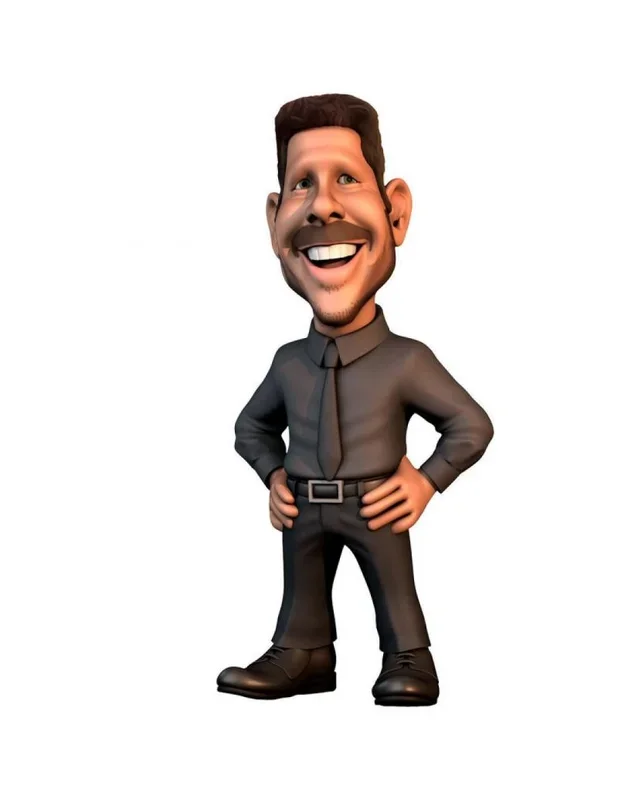 MINIX – Llavero del Cholo Simeone | Figurita del Entrenador del Atlético de Madrid Diego Simeone | Ideal para Fanáticos del Club de Futbol Atlético de Madrid | de 7 cm