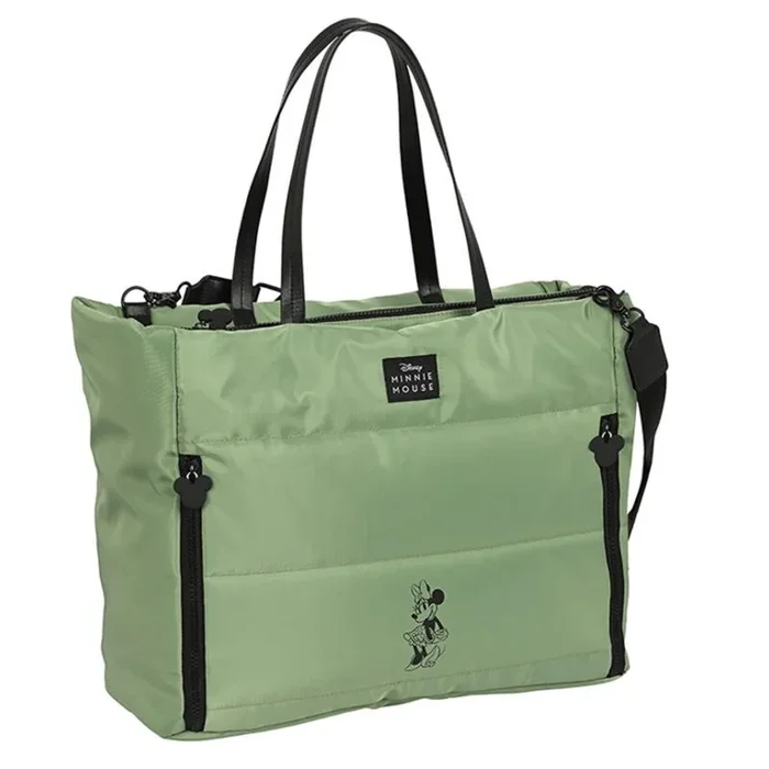 MINNIE MOUSE Mint Shadow – Bolso para Portátil 14.1» con Bolsillo, Mochila, Ideal para Niños de Diferentes Edades, Cómodo y Versátil, Calidad y Resistencia, 54x17x31 cm, Color Verde militar