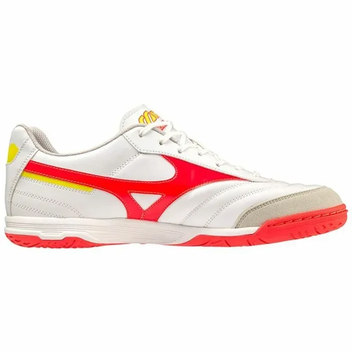 Mizuno Moreliasalaclassicin, Zapatillas de fútbol Sala Unisex Adulto, White Fierycoral2 Bolt2, 43 EU