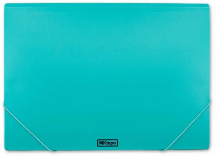 Mktape carpeta de solapas portadocumentos – cierre de gomas – tamaño folio – color verde pastel