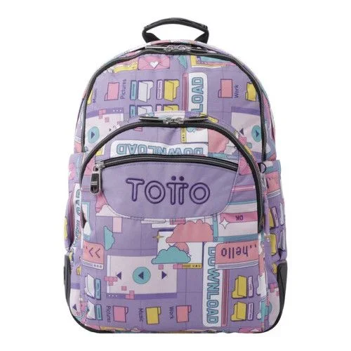 Mochila escolar morado ciber – crayoles totto ma04eco029-2210n-2qi