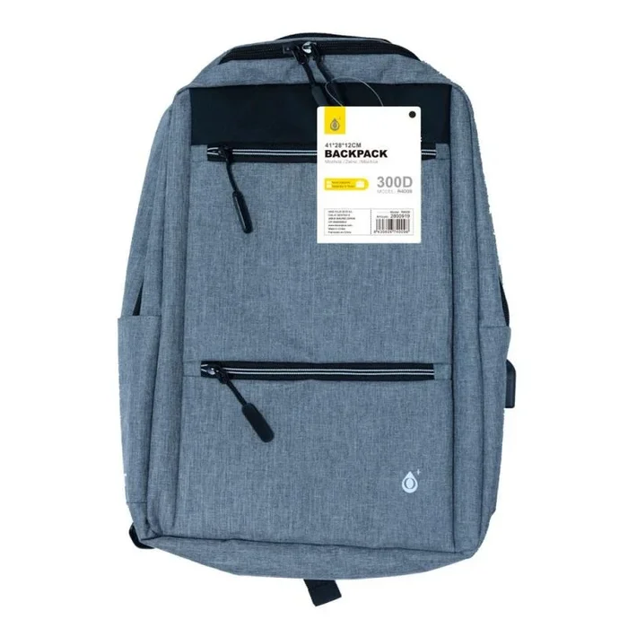 Mochila nylon r4008 / portatiles hasta 16 / repelente al agua / gris / one+»