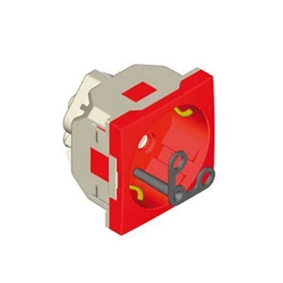 Modulo SCHUKO 45×45 ROJO