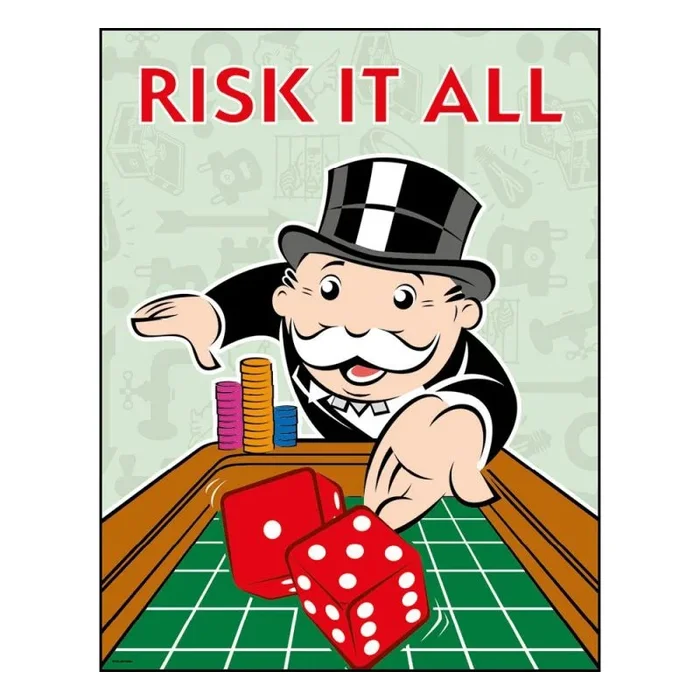 Monopoly litografia risk it all limited edition 36 x 28 cm