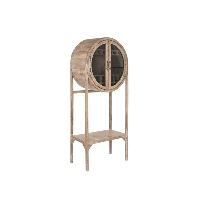 Mueble auxiliar home esprit natural cristal teca madera reciclada 75 x 40 x 182 cm