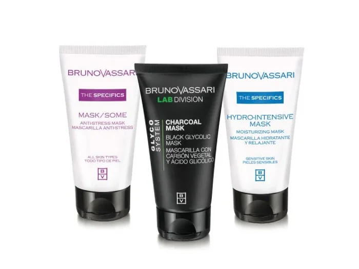Multimasking set bruno vassari: the specifics, moisturizing, cream mask, for face, 50 ml + the specifics, vitamin a, anti-stress, day & night, cream mask, for face, 50 ml +