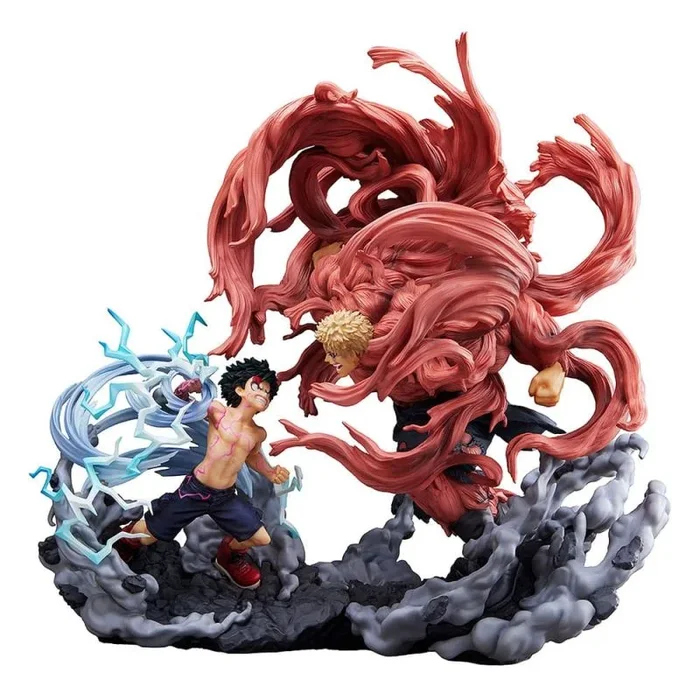 My hero academia estatua pvc super situation izuku midoriya vs. muscular 30 cm