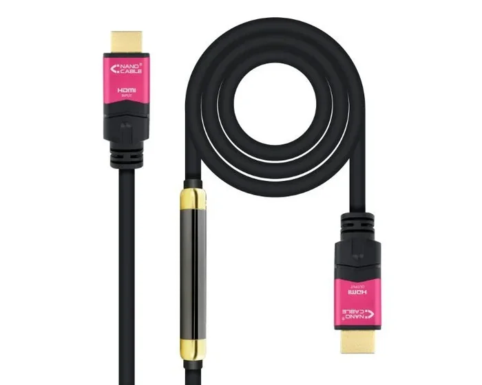 Nanocable 10.15.3730 cable HDMI 30 m HDMI tipo A (Estándar) Negro, Rosa