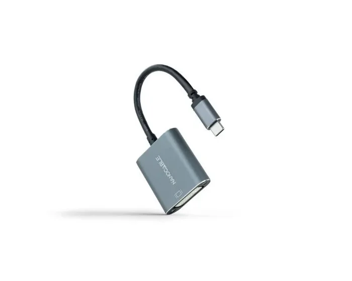 Nanocable 10.16.4103-G – Conversor USB-C a DVI-D, 15 cm, Gris