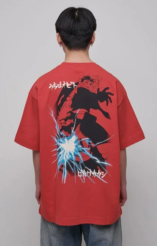 Naruto shippuden camiseta graphic red talla l