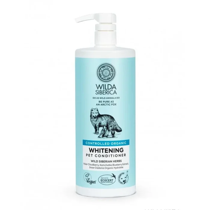 Natura siberica wilda acondicionador para mascotas cabello blanco 1000ml