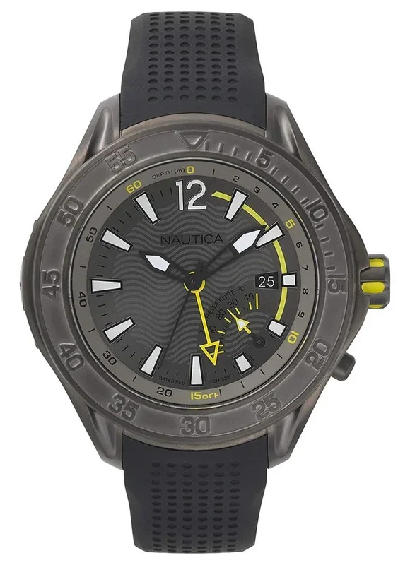 Nautica Reloj Analogico para Hombre de Cuarzo con Correa en Silicona NAPBRW003