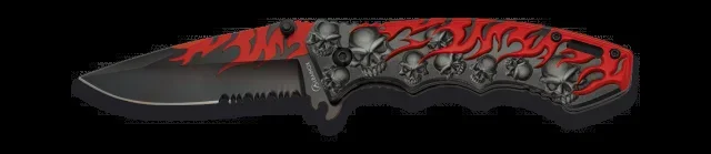 Navaja Albainox Skull- Flames 8.2