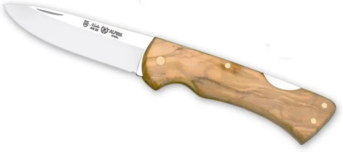 Navaja Alpina 044 Miguel Nieto de 19 cms, con hoja de acero de 8 cms y mango de madera natural de olivo