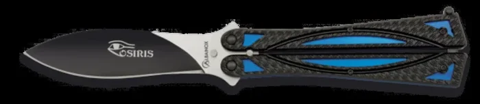 Navaja De Abanico Albainox Osiris Azul, Mango De Aluminio, Hoja De 10,1 Cm, Caja A Color, 36217
