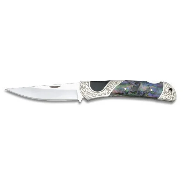 Navaja Decorada Martinez Albainox con Mango de Imitación Nacar y Hoja de Acero Inox de 8.5 cm, en caja a color 19287