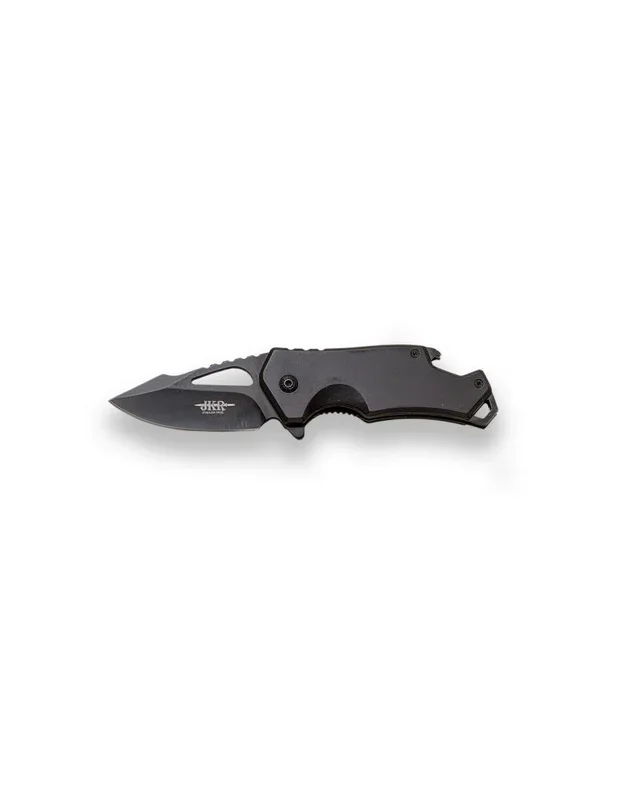 Navaja deportiva JKR834, hoja 7 cm, acero 3Cr13MoV, mango de acero inoxidable, apertura manual, resistente y compacta para uso diario, camping o actividades outdoor